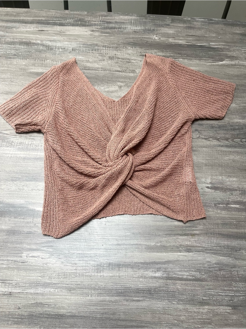 OAK + FORT Textured Knit Top - Rust